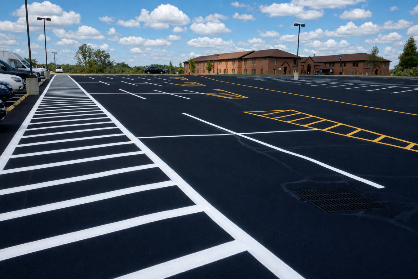 Parking lot paving